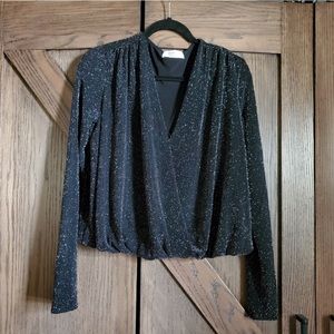 Bailey 44 Metallic Wrap Blouse